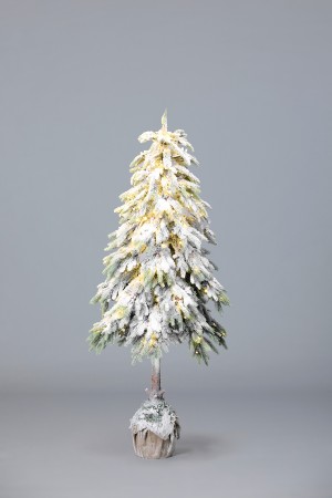 Ель Альпийская в горшке (снег, встроен. ламп.)